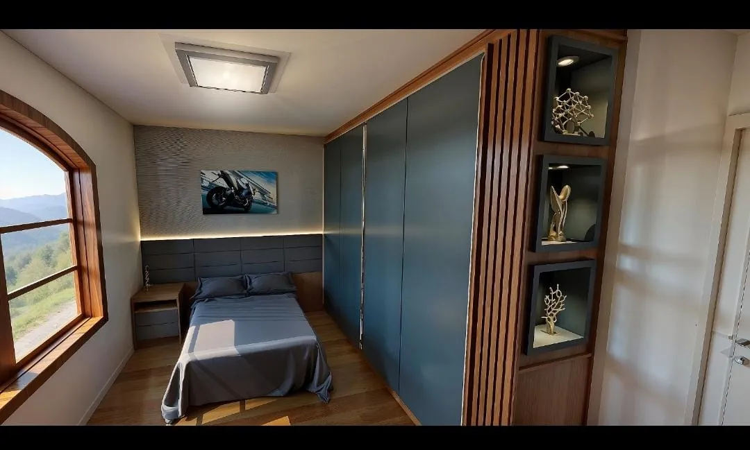 Quarto Contemporâneo com Detalhes Elegantes